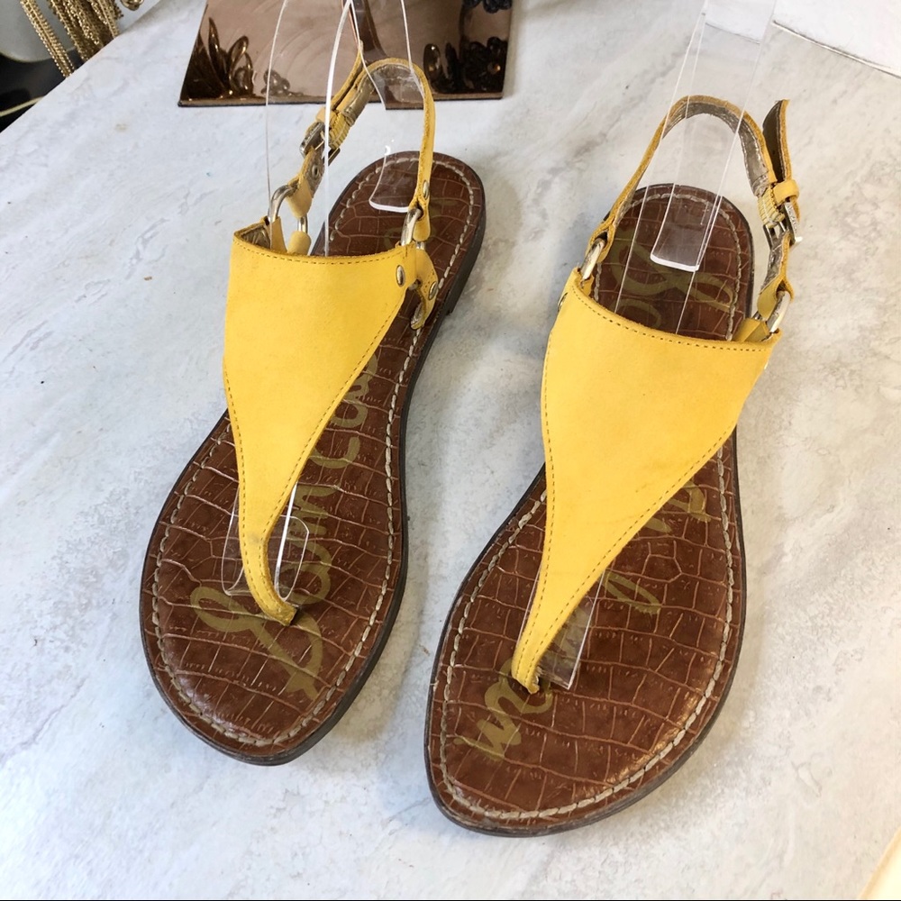 Sam Edelman Greta yellow thong sandals